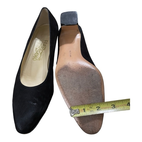 Salvatore Ferragamo pebble block heel shoes 91/2 B - Picture 14 of 16